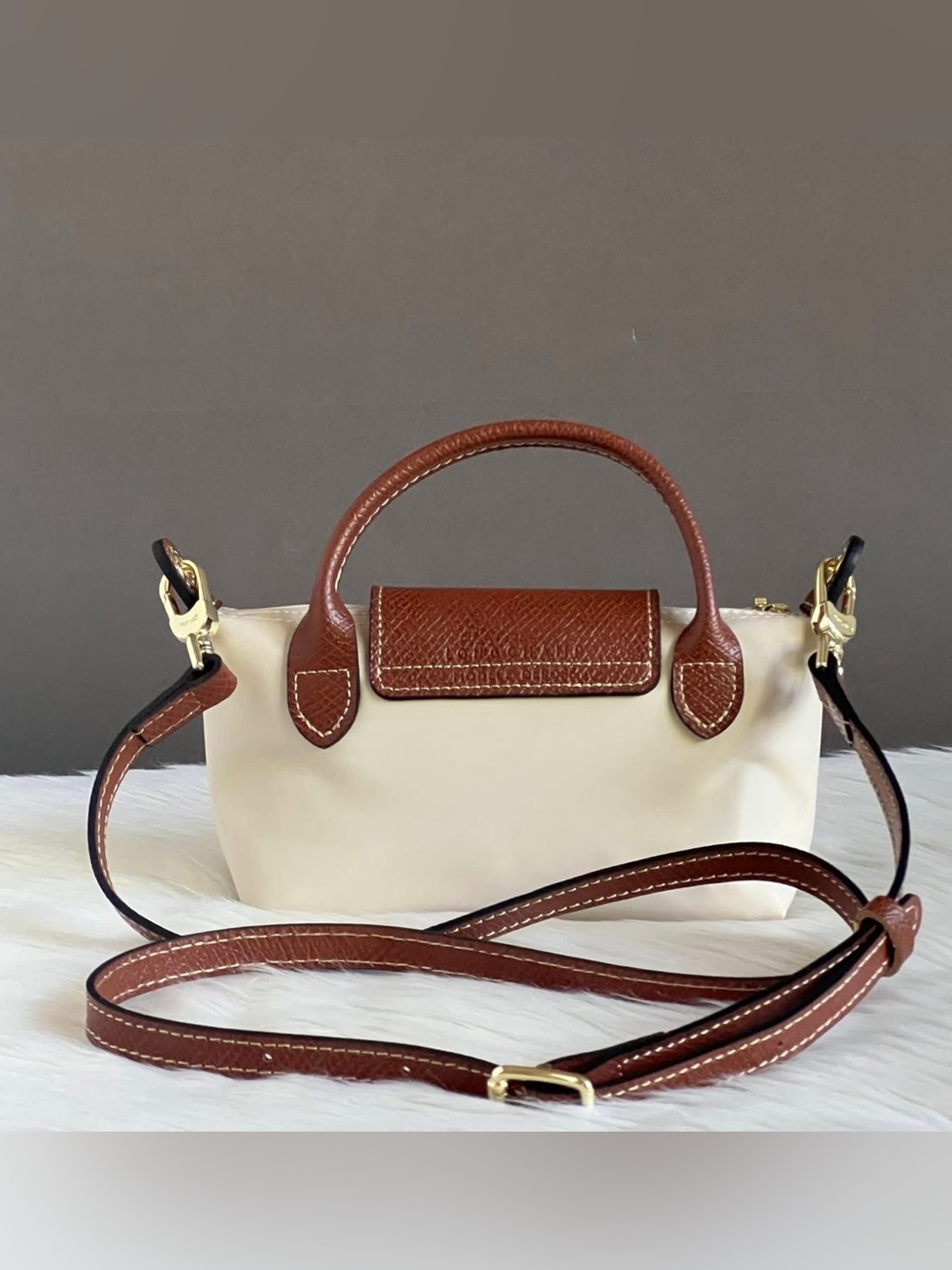 Longchamp XS Le Pliage Original Pouch with Strap - Picture 6 of 13